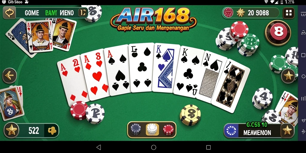 Tampilan gameplay Gaple yang menyenangkan di AIR168.