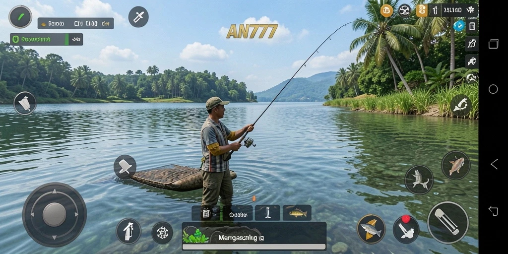 Gameplay AN777 yang menggembirakan saat memancing di lingkungan menakjubkan.