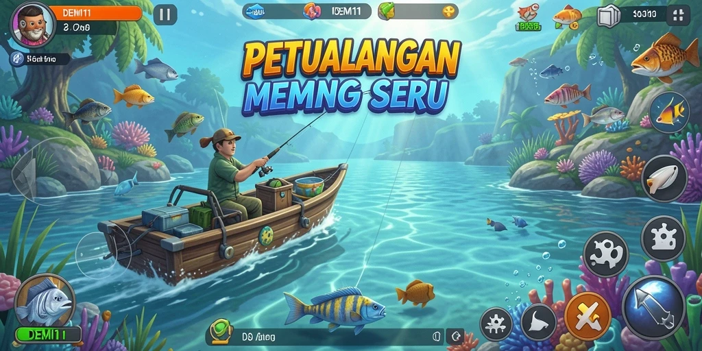 Tangkapan ikan seru dalam gameplay DEMI11 yang mengasyikkan.