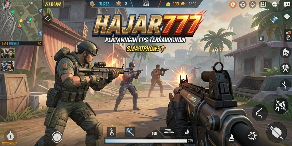 Tampilan gameplay intens dari HAJAR777 di medan pertempuran.