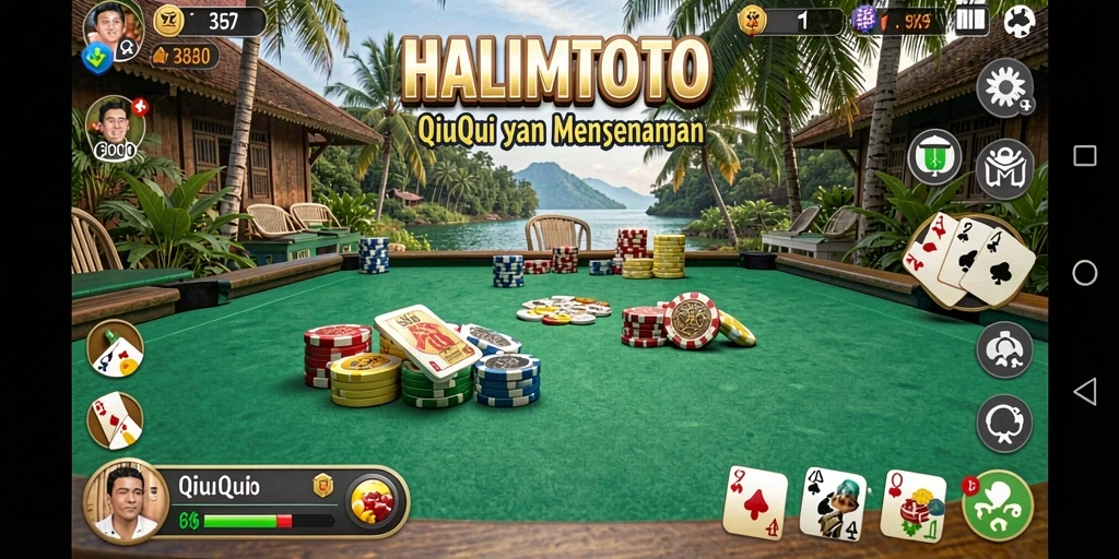 Tangkapan layar permainan QiuQiu yang seru dan menarik.