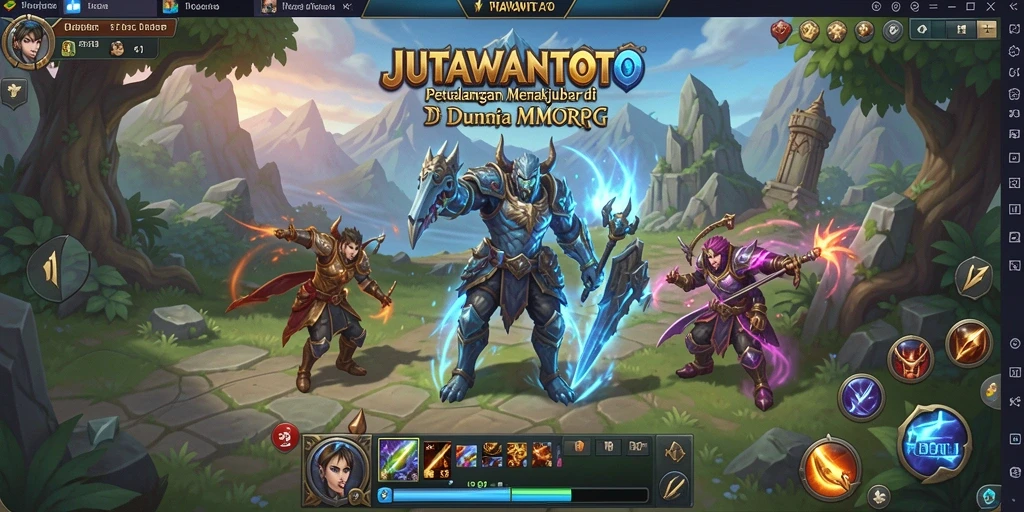 Tangkapan layar gameplay JUTAWANTOTO yang menunjukkan aksi pertempuran seru.
