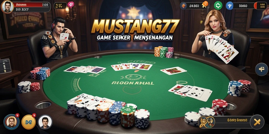 Tampilan gameplay Poker yang seru dan menantang.