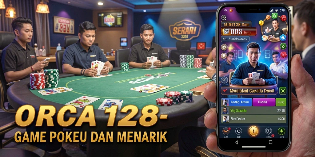 Gameplay menarik dari ORCA128 yang menunjukkan suasana Poker yang seru.
