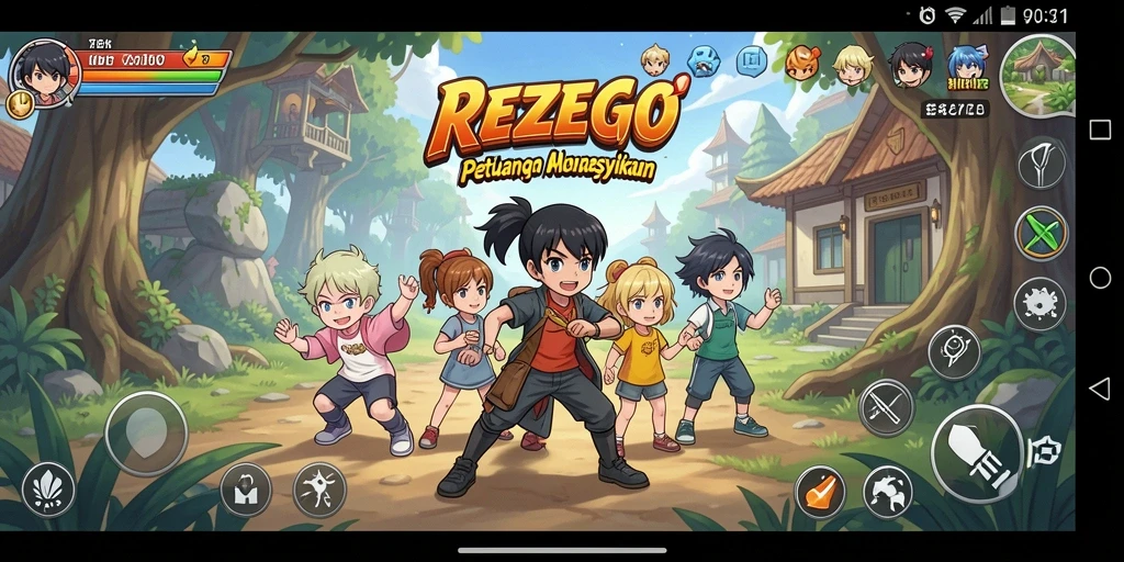 Tampilan seru dari gameplay Anime di REZEGO.