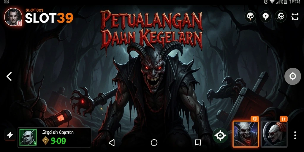 Tampilan menegangkan dari gameplay SLOT39 saat menjelajahi kegelapan.