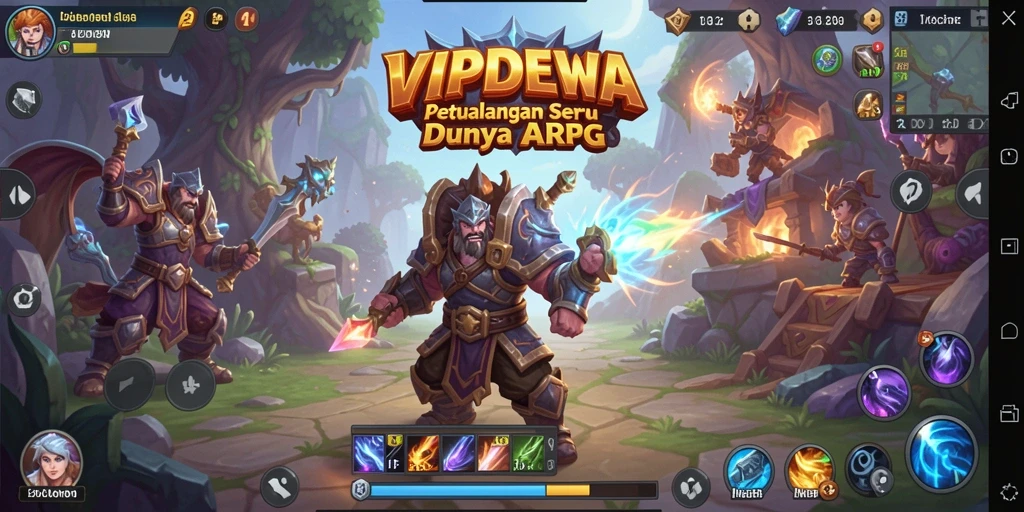 Screenshot gameplay VIPDEWA menampilkan aksi seru di dunia fantasi.